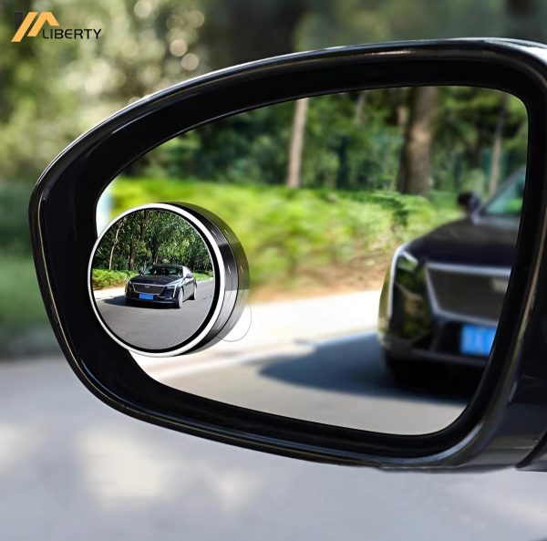 2 Pcs Car Round Mirror Original Glass Rear View Blind Spot Side Mirror Wide-angle 360 Lens